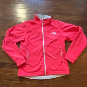 Northface womens full zip jacket coral Medium